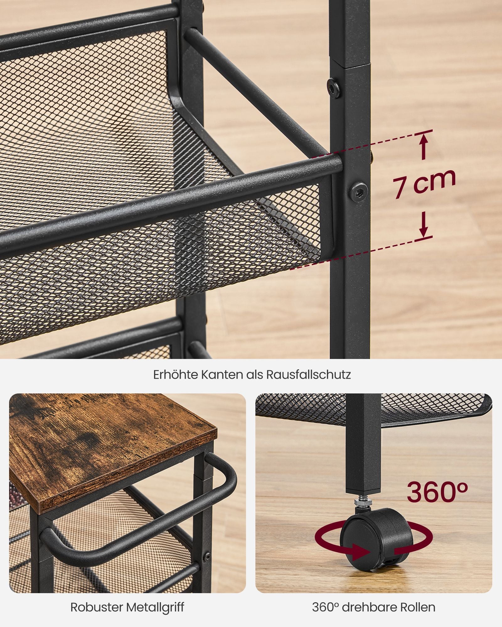 Barhocker Set von 2 - komfortabel - industrielles Design - einfach zu montieren