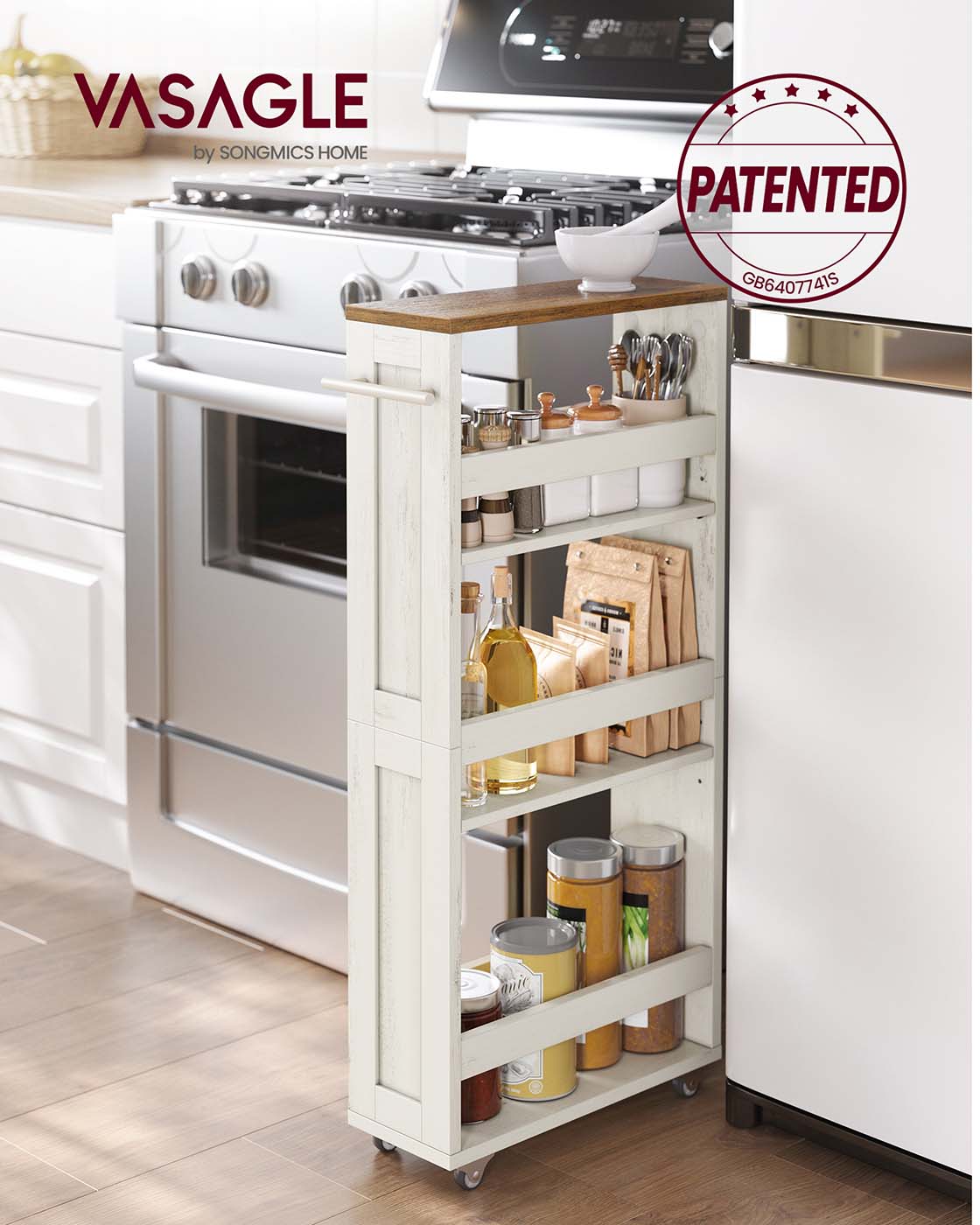 Wagen - schmal - 4 Level - Handle