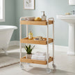 Serveertrolley - 3 Etages - Bamboe - Met Handgrepen - Beige