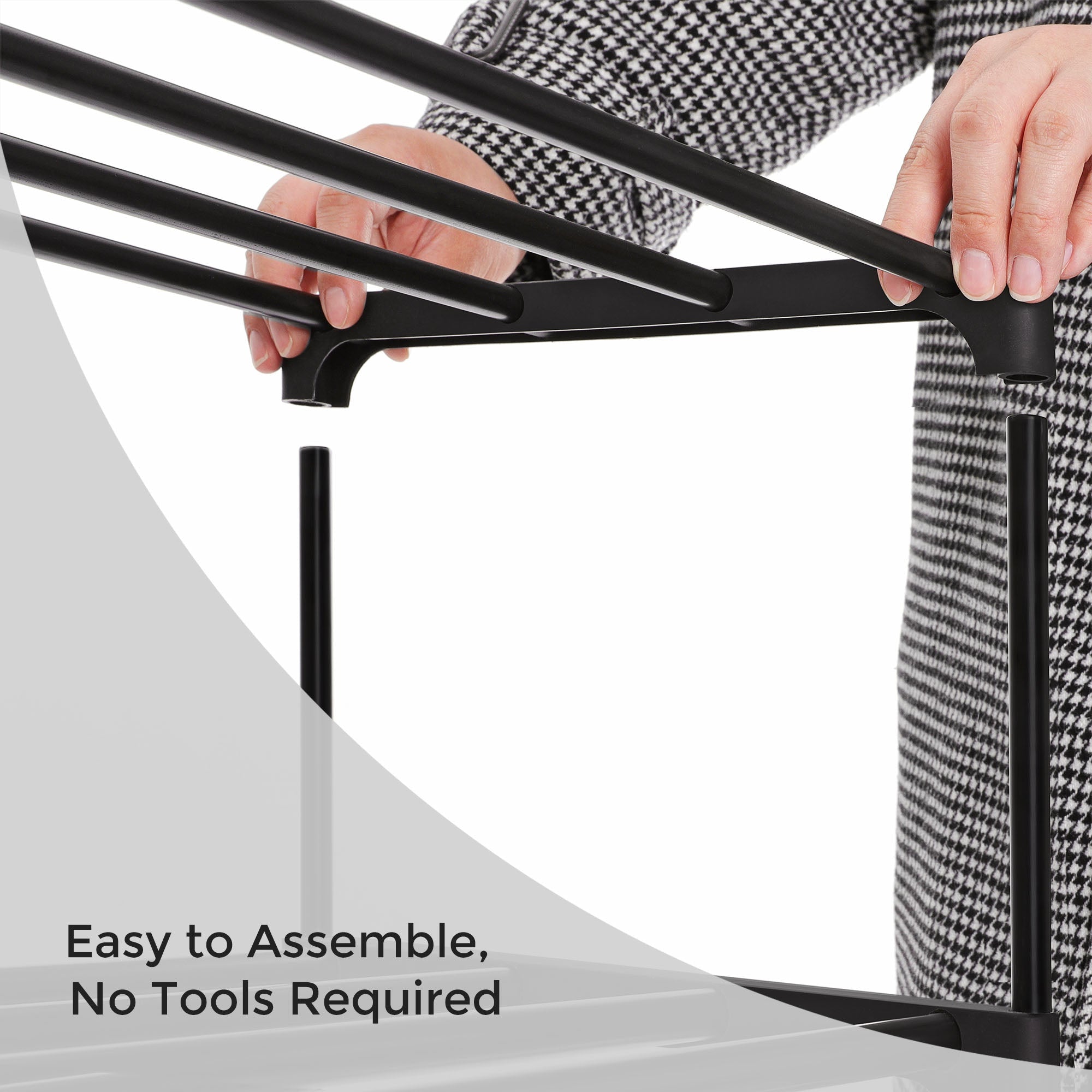 Schuhregal - 3 -Layer -Lagerregal - Stahl - Schwarz