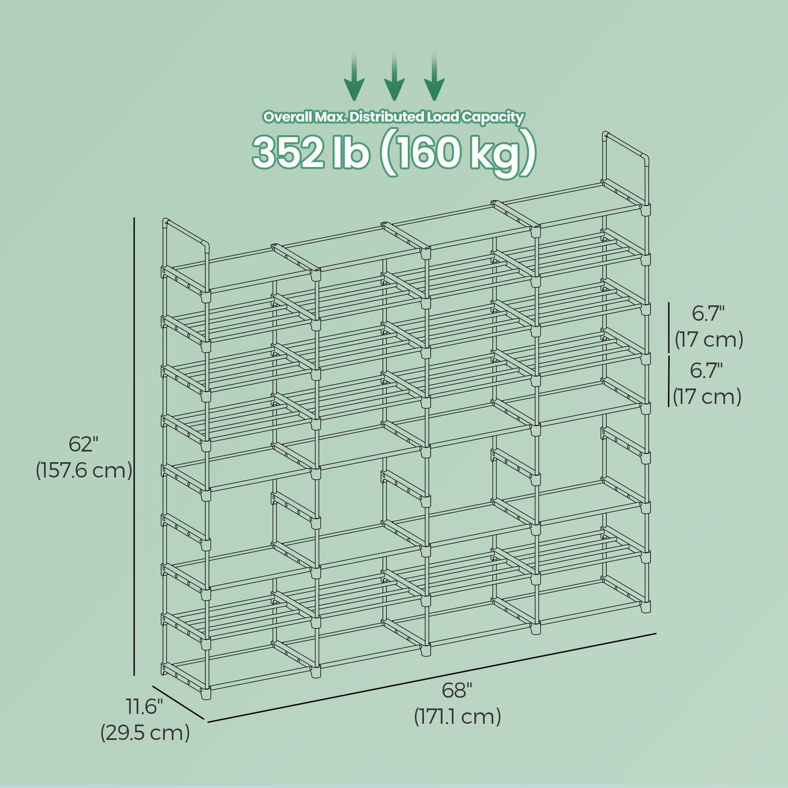 8-layer-Schuhregal Speicherregal