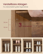 Schoenenbank – Opbergruimte en Verstelbare Planken – Hout – Hal of Entree