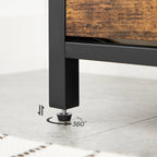 Schuhsofa - Schuhschrank mit Ventil - Vintage -Design - braun/schwarz