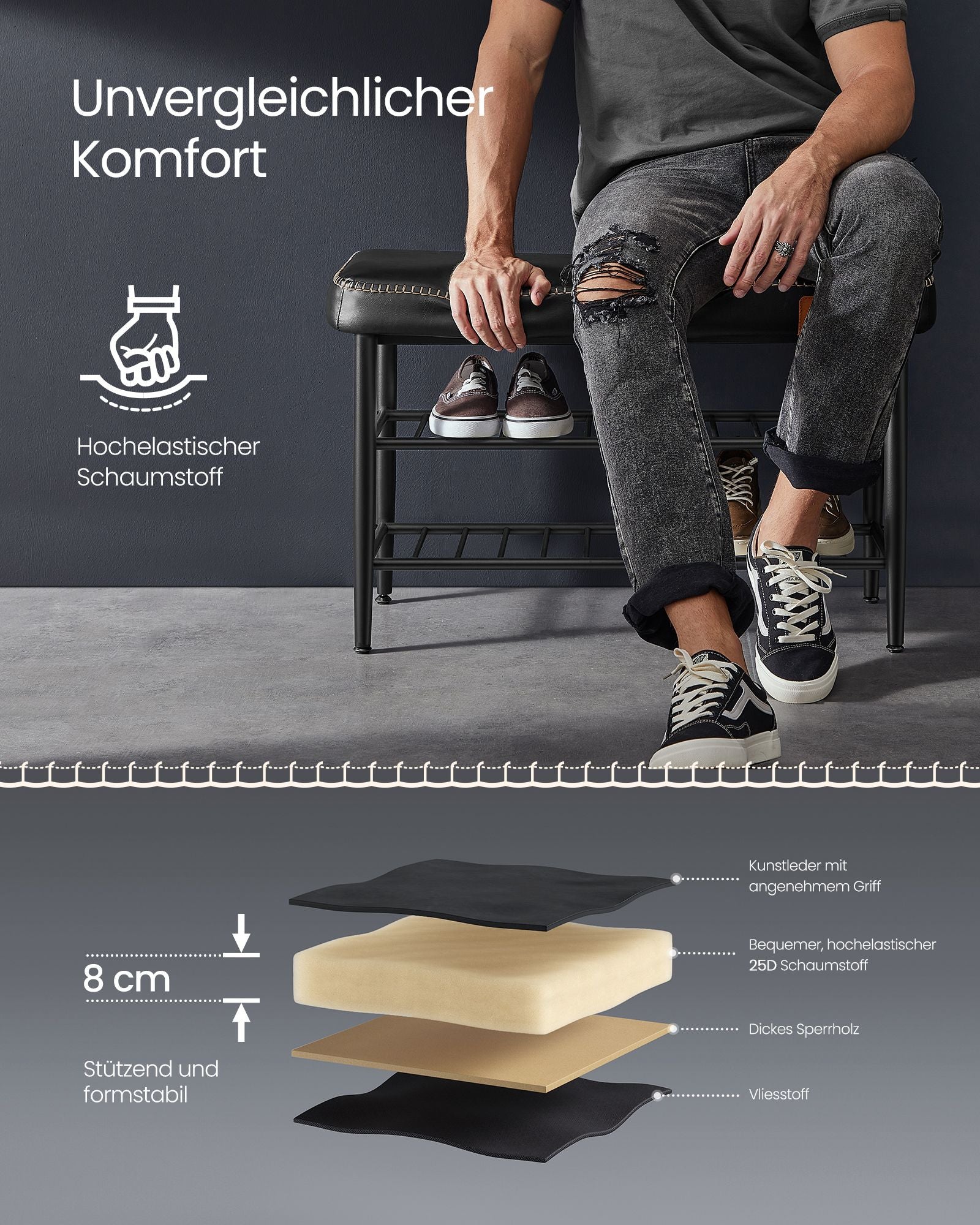 Ekho -Kollektion - Schuhe Bank - modern und stilvoll