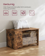 Bank - mit Stauraum - Scheunenstil - Vintage Brown