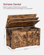 Bank - mit Stauraum - Scheunenstil - Vintage Brown