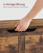 Bank - mit Stauraum - Scheunenstil - Vintage Brown
