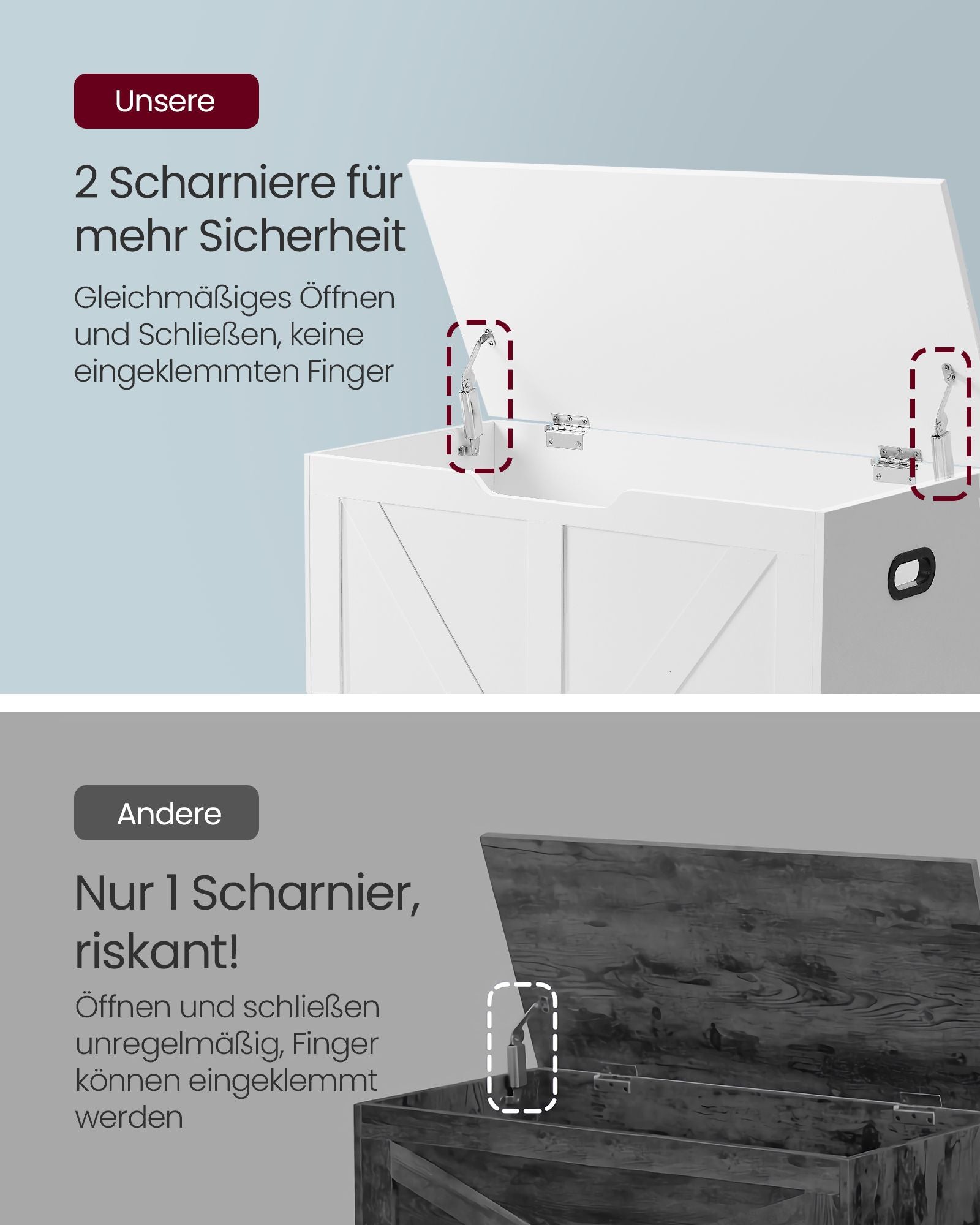 Bank - mit Speicherplatz - Scheunenstil - Weiß