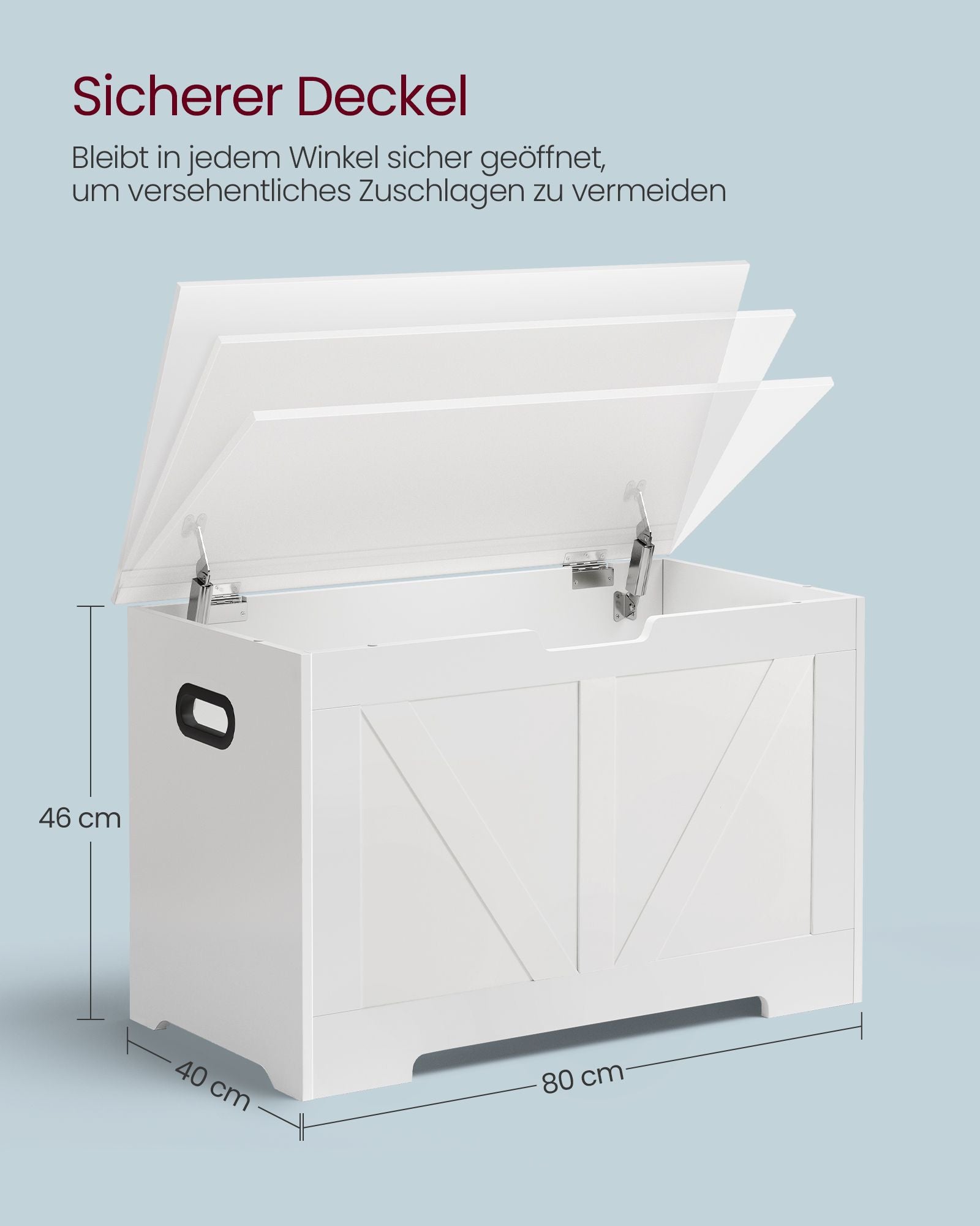 Bank - mit Speicherplatz - Scheunenstil - Weiß