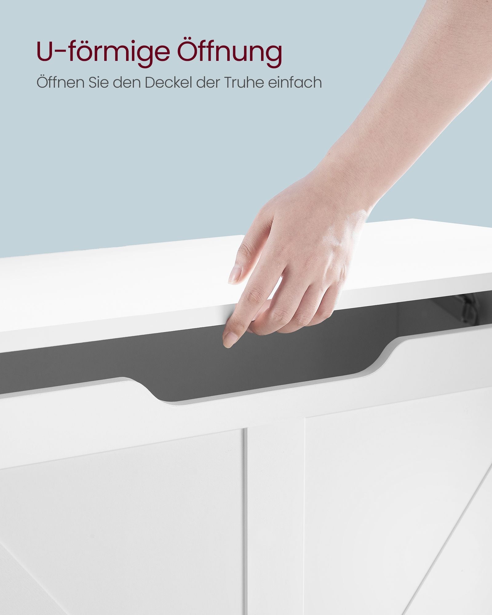 Bank - mit Speicherplatz - Scheunenstil - Weiß