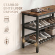 Schoenenbank - Met Zitkussen en Opbergruimte - Tan-zwart - 28 x 75 x 50 cm