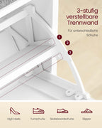 Schoenenbank – Zitkussen, Opklapbaar Vak en Verstelbare Tussenwand – Hout – Hal