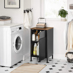 Aufbewahrungsschrank - Rylish Box - mit einstellbarem Brett - mit Tür - schwarz / braun