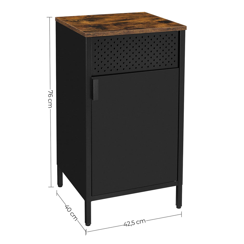 Aufbewahrungsschrank - Rylish Box - mit einstellbarem Brett - mit Tür - schwarz / braun