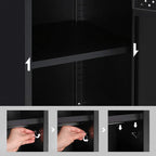 Aufbewahrungsschrank - Rylish Box - mit einstellbarem Brett - mit Tür - schwarz / braun