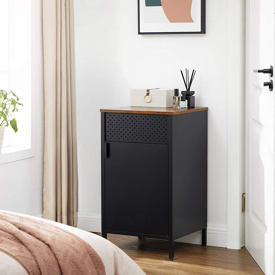 Aufbewahrungsschrank - Rylish Box - mit einstellbarem Brett - mit Tür - schwarz / braun