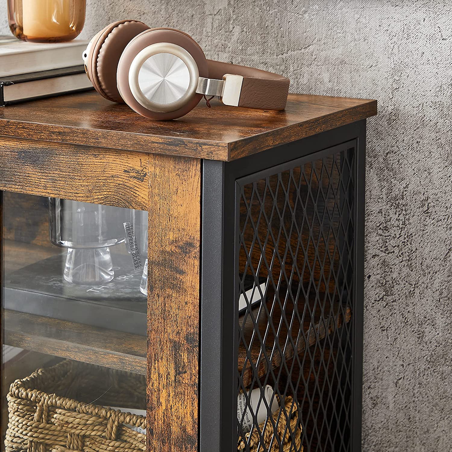 Badezimmermöbel - Kommode - Lagerschrank - Verstellbares Tafel - Stahlrahmen