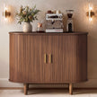Dressoir - Met Schuifdeuren en Verstelbare Planken - Kastanjebruin - 100 x 40 x 75 cm