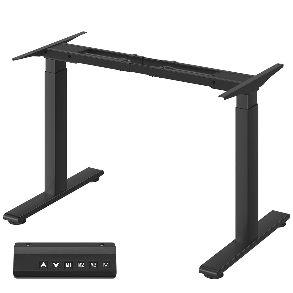Elektrisch Bureau Onderstel – Dubbele Motor – Memory-functie – USB-C Aansluiting – Tot 120 kg – Zwart
