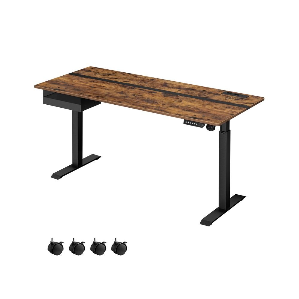 Elektrischer Schreibtisch – höhenverstellbar – mit Sockel