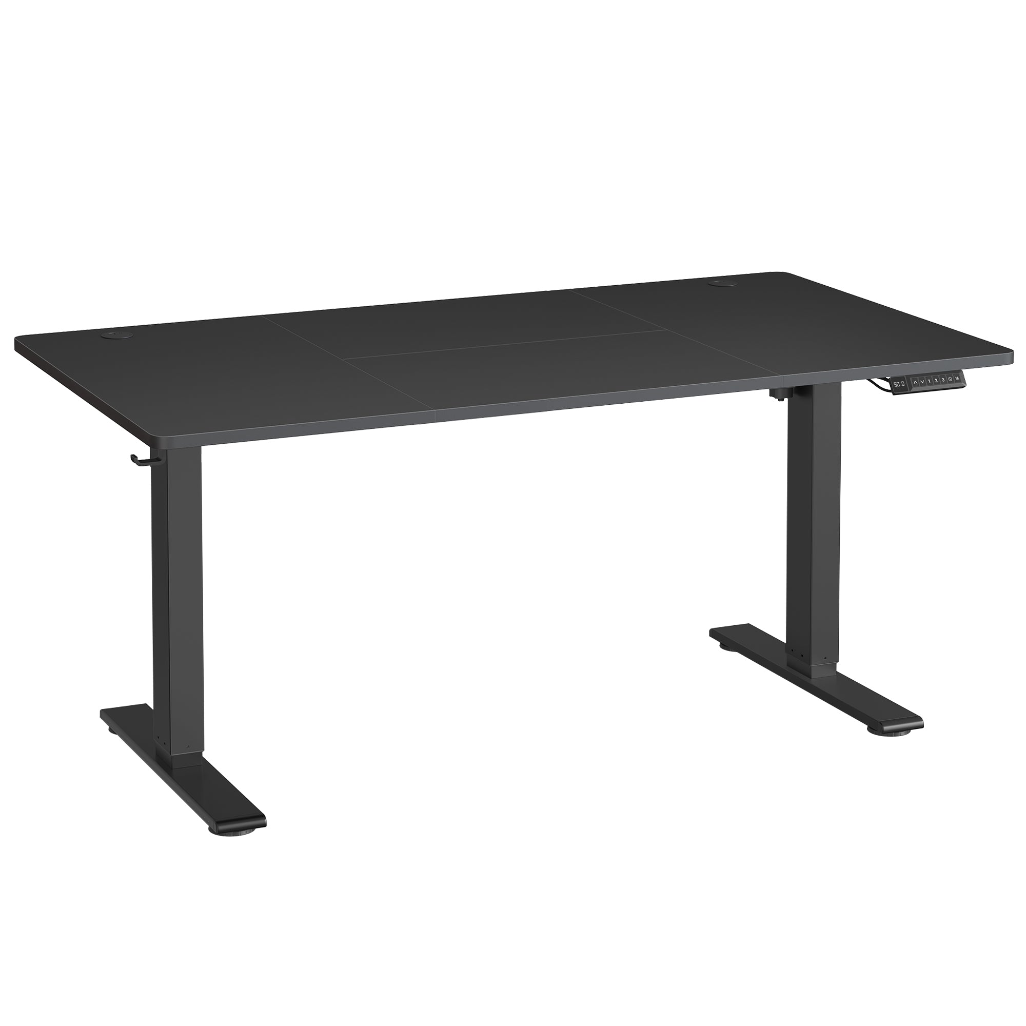 Elektrisch Zit-Sta Bureau - 140 x 80 cm - USB-C-Poort - Geheugenfunctie - Zwart