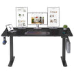 Elektrisch Zit-Sta Bureau - 140 x 80 cm - USB-C-Poort - Geheugenfunctie - Zwart