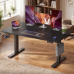 Elektrisch Zit-Sta Bureau - 140 x 80 cm - USB-C-Poort - Geheugenfunctie - Zwart