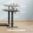Elektrisch Zit-Sta Bureau - 140 x 80 cm - USB-C-Poort - Geheugenfunctie - Zwart