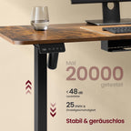 Eckschreibtisch – elektrisch höhenverstellbar – mit Ladestation