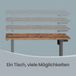 Elektrisch Zit-Sta Bureau - 80 x 50 cm - Geheugenfunctie - Vintage Bruin