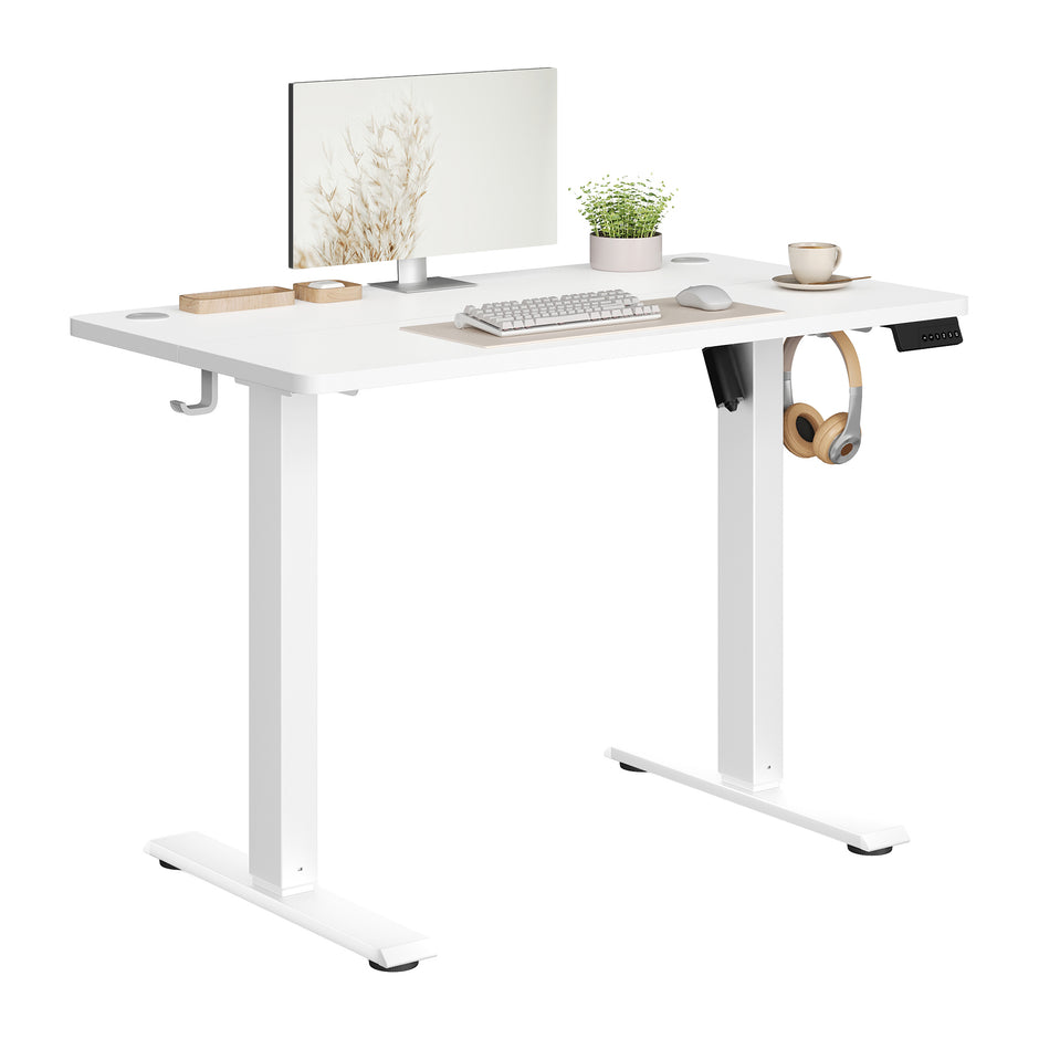 Elektrisch Zit-Sta Bureau - 80 x 50 cm - Geheugenfunctie - Wit