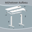 Elektrisch Zit-Sta Bureau - 80 x 50 cm - Geheugenfunctie - Wit