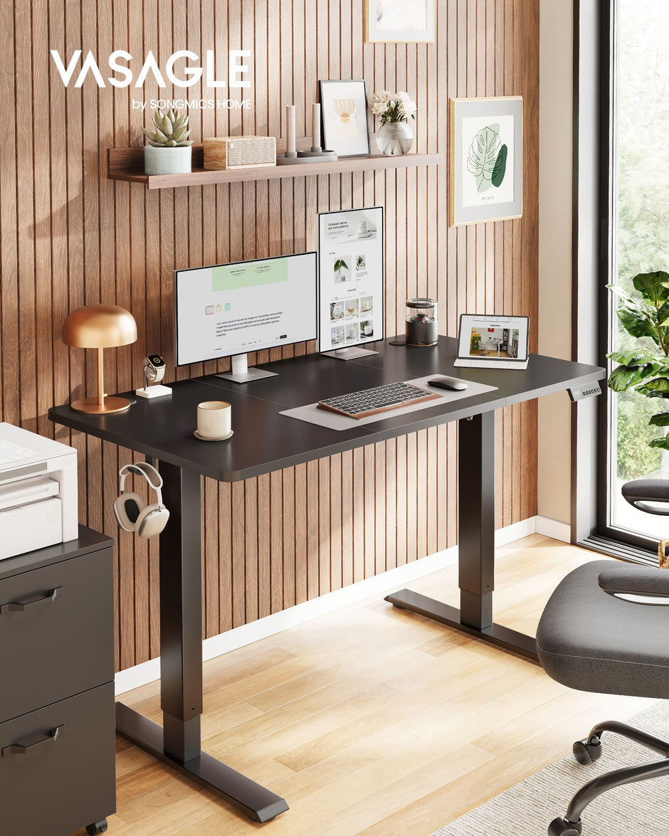Bureau - In Hoogte Verstelbaar met Geheugenfunctie - Zit-Sta - Vintagebruin - 120 x 60 x (72-120) cm