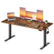 Bureau - In Hoogte Verstelbaar met Geheugenfunctie - Zit-Sta - Vintagebruin - 160 x 70 x (72-120) cm