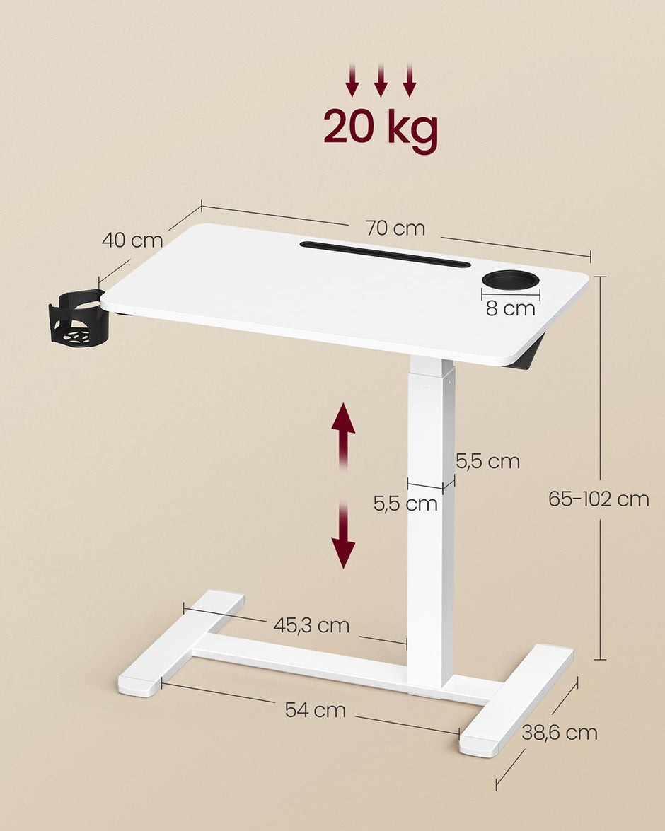 Seitentisch - Mobile - Räder - Tassenhalter