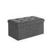 Sofa mit Stauraum - Sitzbox - faltbar - 76 x 38 x 38 cm - dunkelgrau