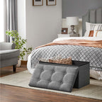 Sofa mit Stauraum - Sitzbox - faltbar - 76 x 38 x 38 cm - dunkelgrau