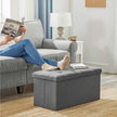 Sofa mit Stauraum - Sitzbox - faltbar - 76 x 38 x 38 cm - dunkelgrau