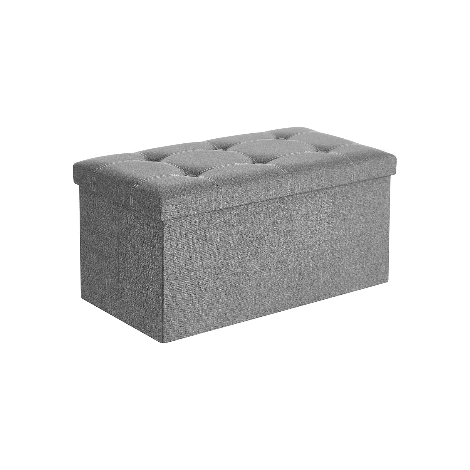 Sofa mit Stauraum - Sitzbox - faltbar - 76 x 38 x 38 cm - dunkelgrau
