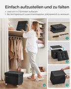 Bank - faltbar - mit Speicherplatz - 32 × 40 × 33,5 cm - schwarz