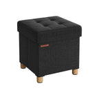 Bank - faltbar - mit Speicherplatz - 38 × 38 × 40 cm - schwarz