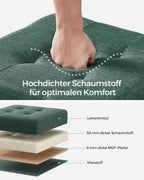 Bank - faltbar - mit Speicherplatz - 38 × 38 × 40 cm - Vintage Green