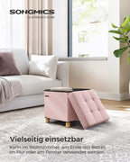 Bank - Faltung - mit Speicherplatz - 38 × 38 × 40 cm - Pastellrosa
