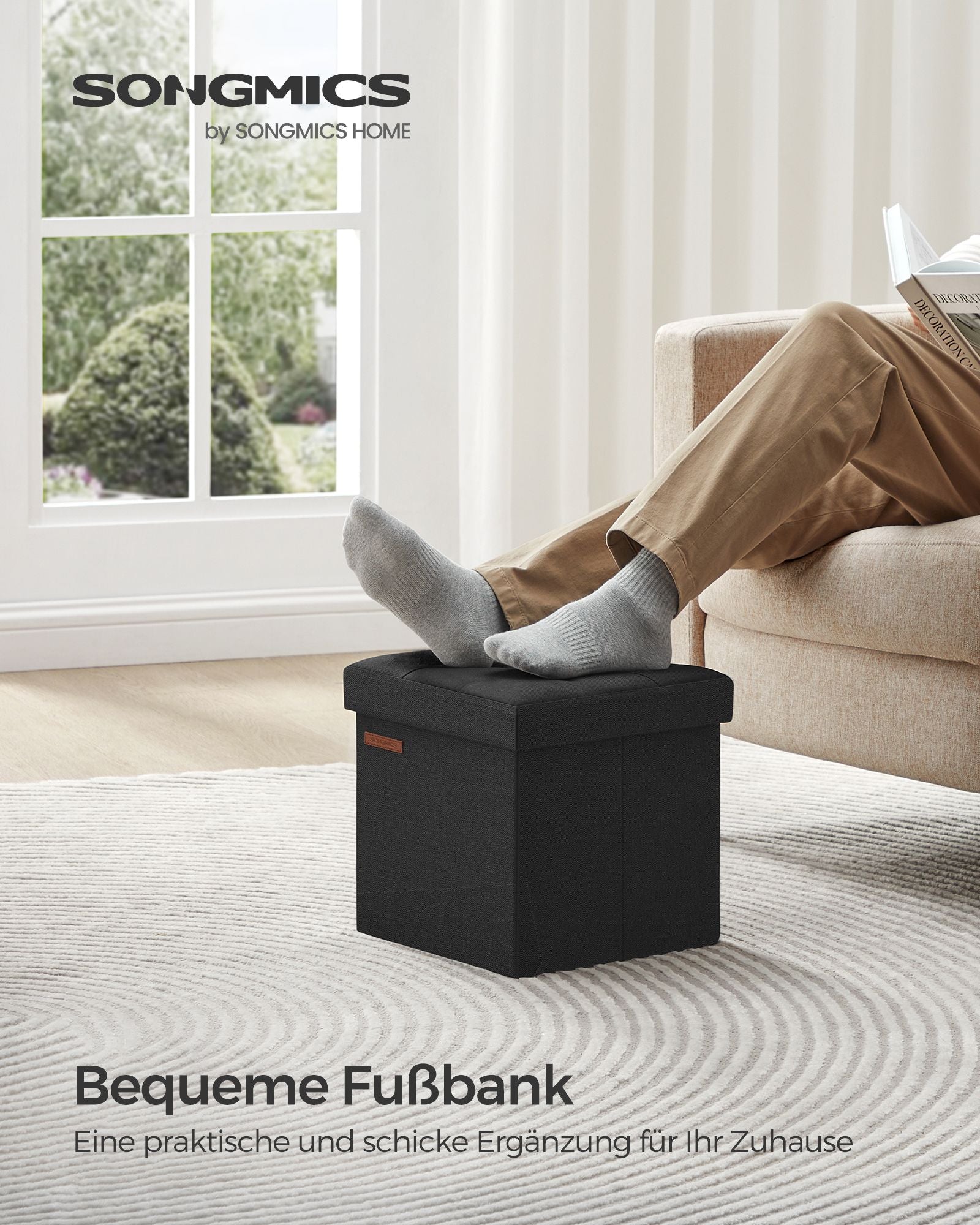 Sofa - 30 cm - mit Stauraum - Basic Black