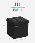 Sofa - 30 cm - mit Stauraum - Basic Black
