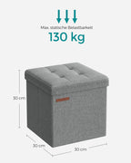 Sofa mit Stauraum - 30 cm - hellgrau