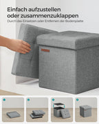 Sofa mit Stauraum - 30 cm - hellgrau
