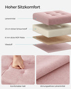 Sofa - 30 cm - mit Stauraum - Pastellrosa