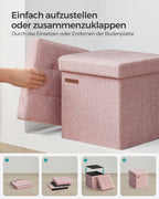 Sofa - 30 cm - mit Stauraum - Pastellrosa