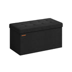 Bank - mit Speicherplatz - 38 × 76 × 38 cm - Tinte -Black